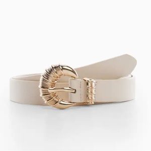 Mango embossed buckle belt